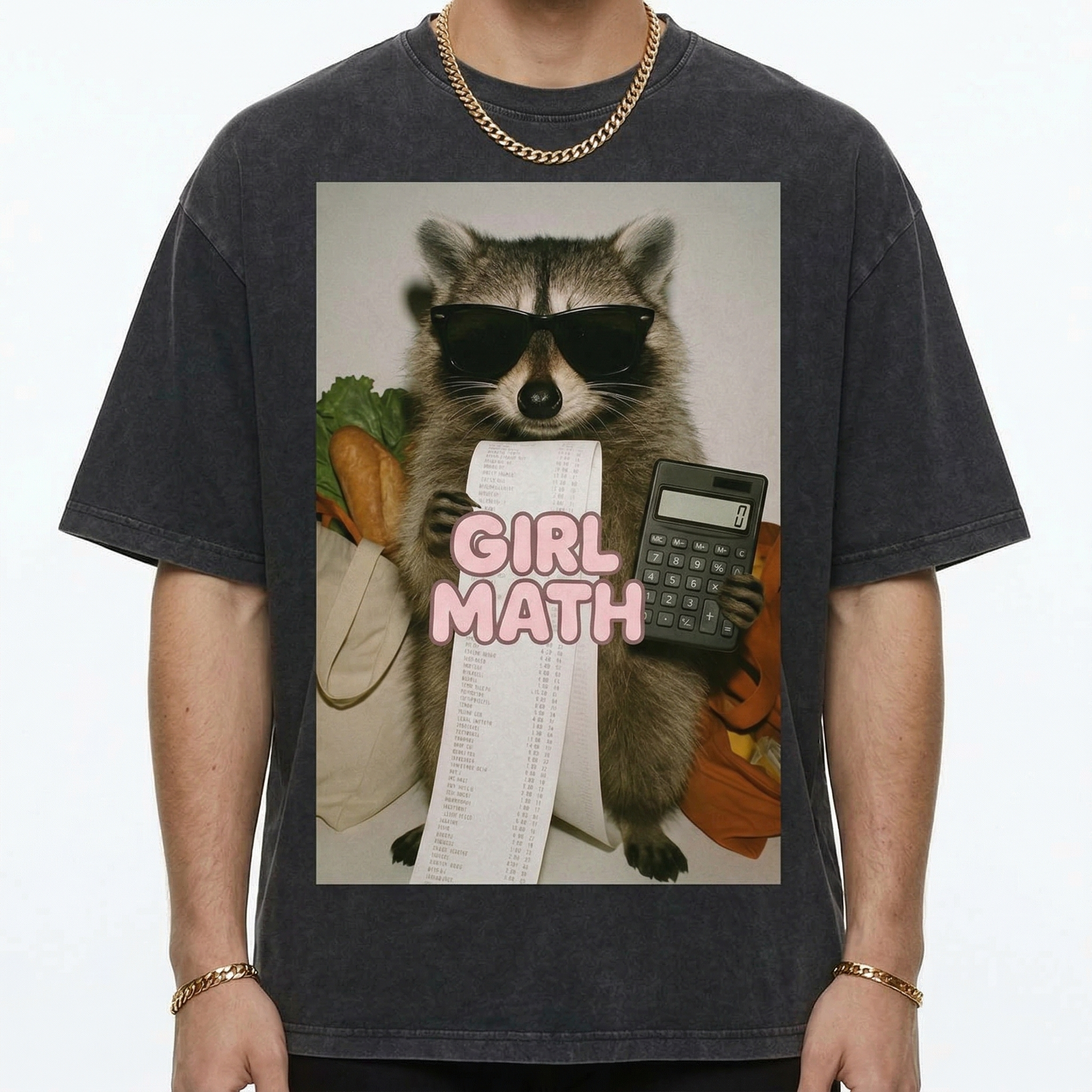 Girl Math Raccoon T-Shirt
