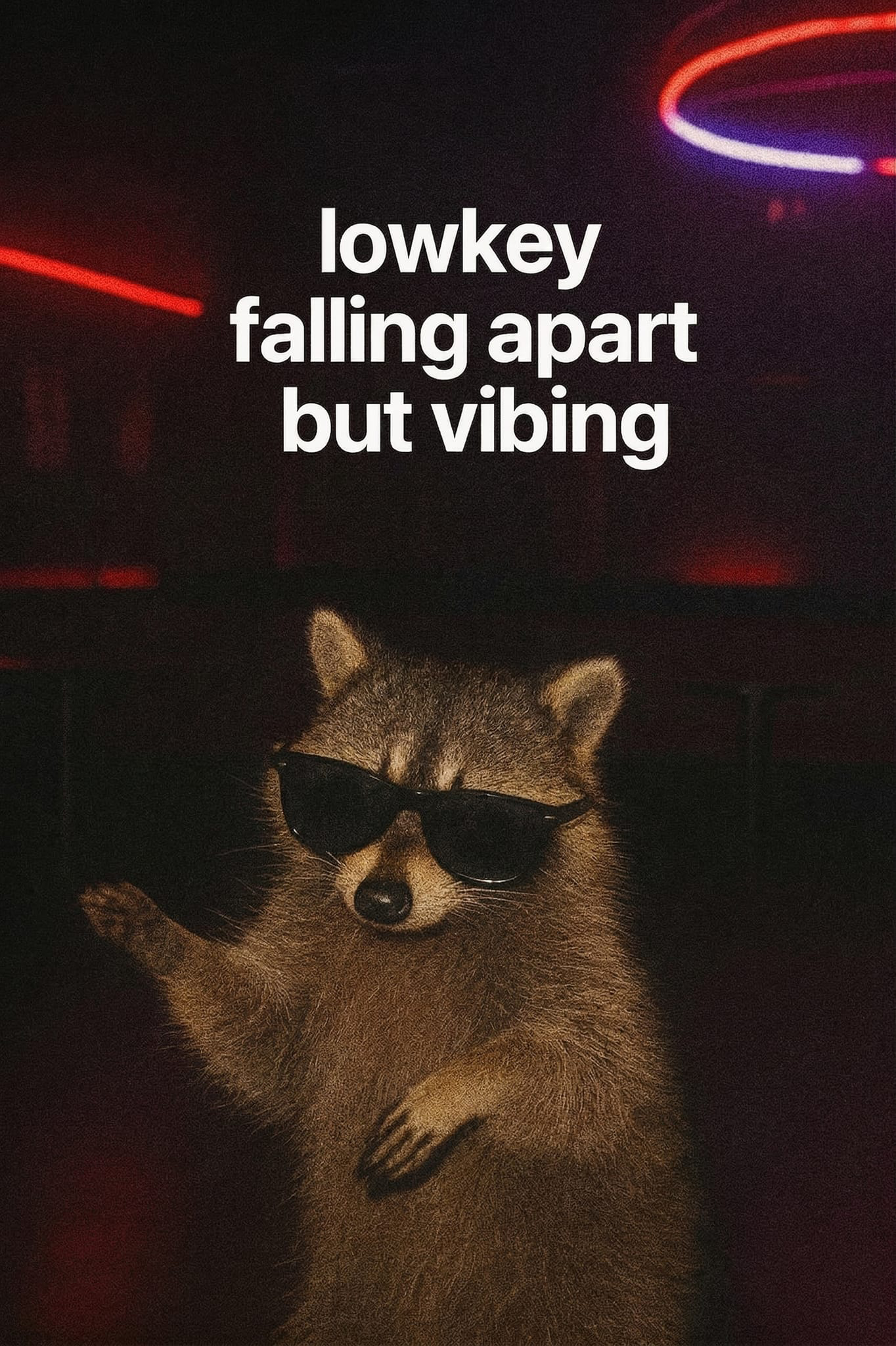 Lowkey Falling Apart Raccoon T-Shirt